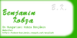 benjamin kobza business card
