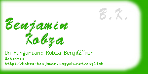 benjamin kobza business card